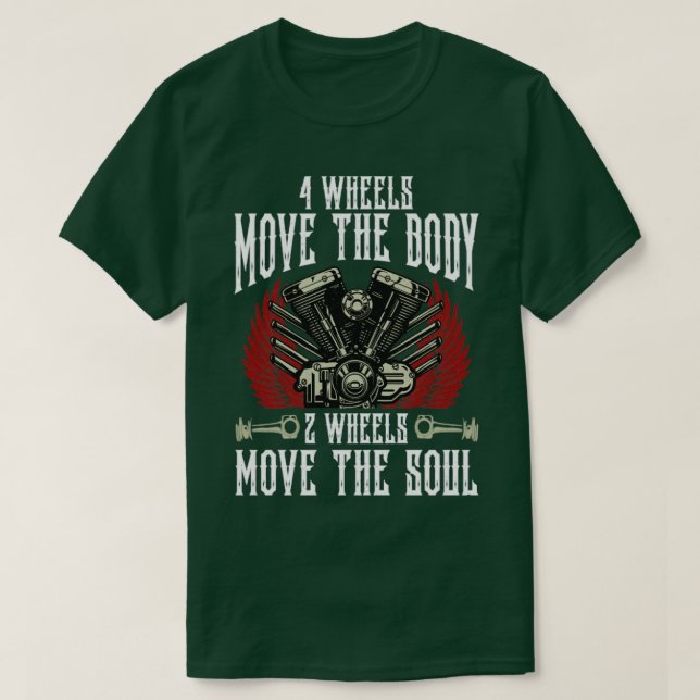 4 Hjul Flytta kroppen 2 Hjul och flytta den sista  T Shirt (Design framsida)