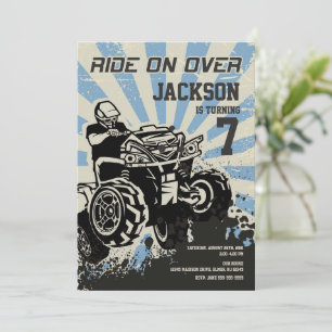 4 Hjul- och födelsedagsinbjudan/Motocross/sport Inbjudningar