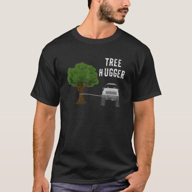 4 hjul Wheeling Träd hugger T Shirt (Framsida)