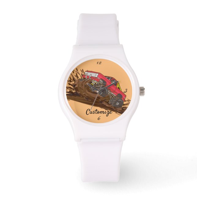 4-hjuliga lera lastbil Thunder_Cove Armbandsur (Framsida)