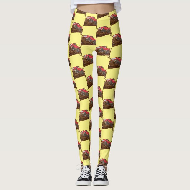 4-hjuliga lera lastbil Thunder_Cove Leggings (Framsida)