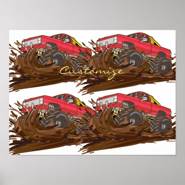 4-hjuliga lera lastbil Thunder_Cove Poster (Framsidan)