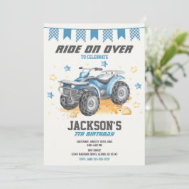 4-hjuling födelsedagsinbjudan / Quad cykel / ATV Inbjudningar