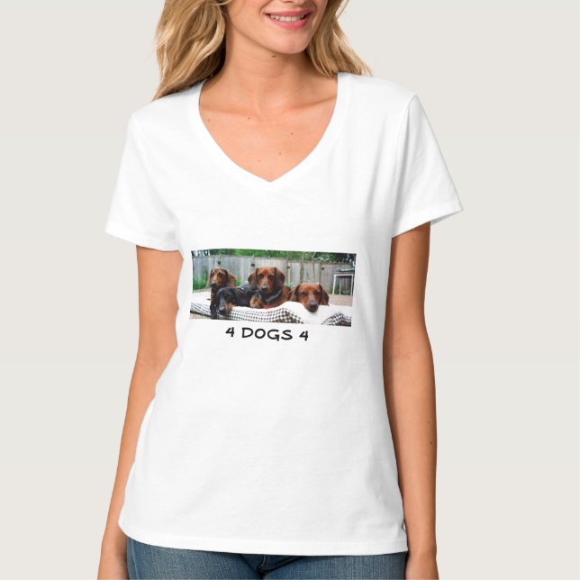 4 HUNDAR 4 T-SHIRT (Framsida)