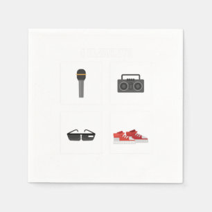 4 Inslag Hip hop Hipster Pappersservett