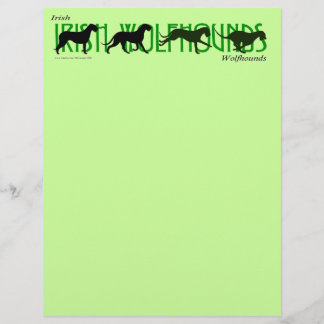 4 irländska wolfhound-silhuetter