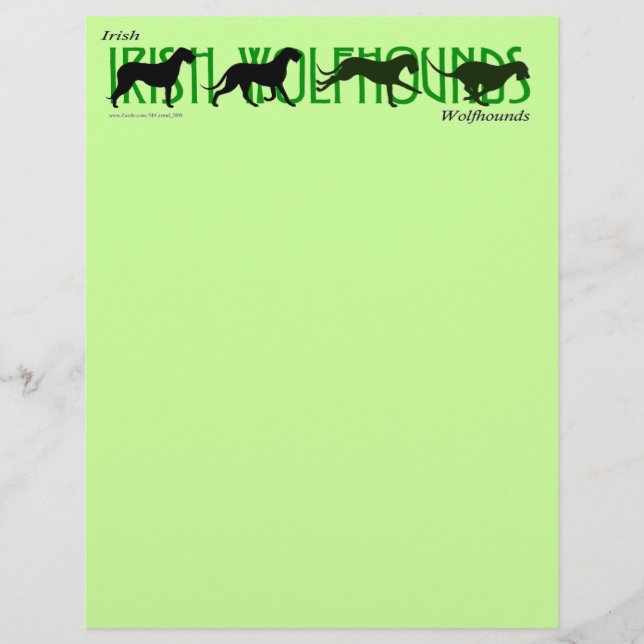 4 irländska wolfhound-silhuetter (Framsida)