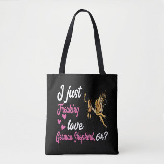 4 Jag Freaking Kärlek German Shepherd OK Tygkasse