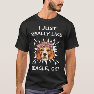 4 Jag gillar verkligen Beagle T Shirt
