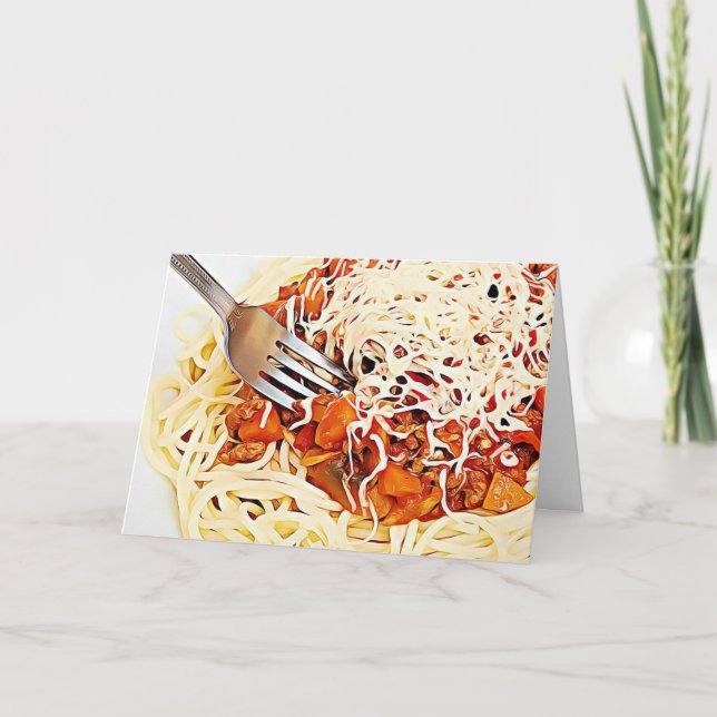 4 januari är nationella spaghettidagen kort (Framsida)