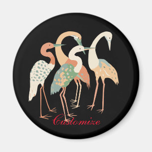 4 Japanska Cranes Thunder_Cove Magnet