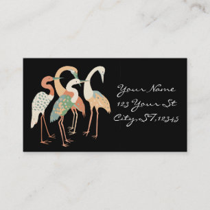 4 Japanska Cranes Thunder_Cove Visitkort