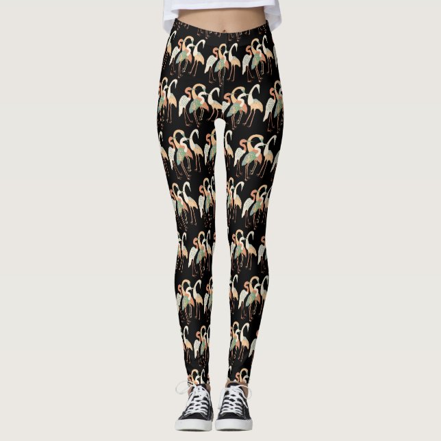 4 Japanska tranes Thunder_Cove Leggings (Framsida)