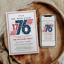 4 juli 1776 Independence day Party Inbjudningar