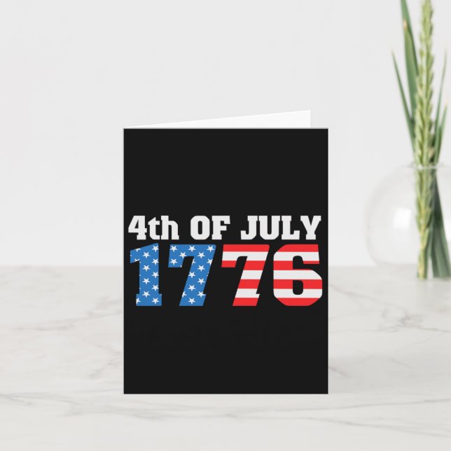 4 juli 1776  kort (Framsida)