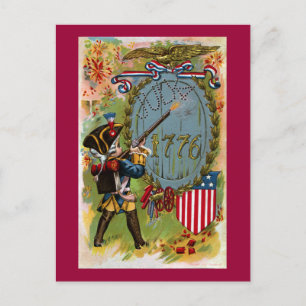 4 juli 1776 Minuteman Vykort