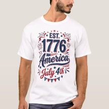 4 juli 1776 röd vit och blå 