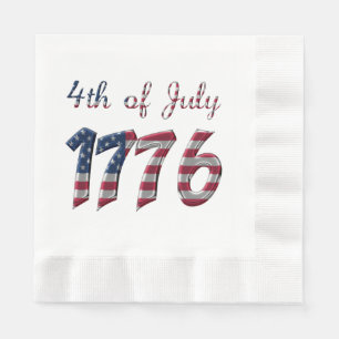 4 juli 1776 Självständighetsförklaring Förenta sta Pappersservett