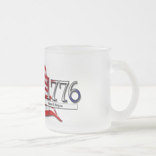 4 juli 1776 Stars & Rand Frostad Glasmugg (Höger)