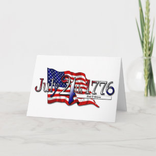 4 juli 1776 Stars & Rand Kort