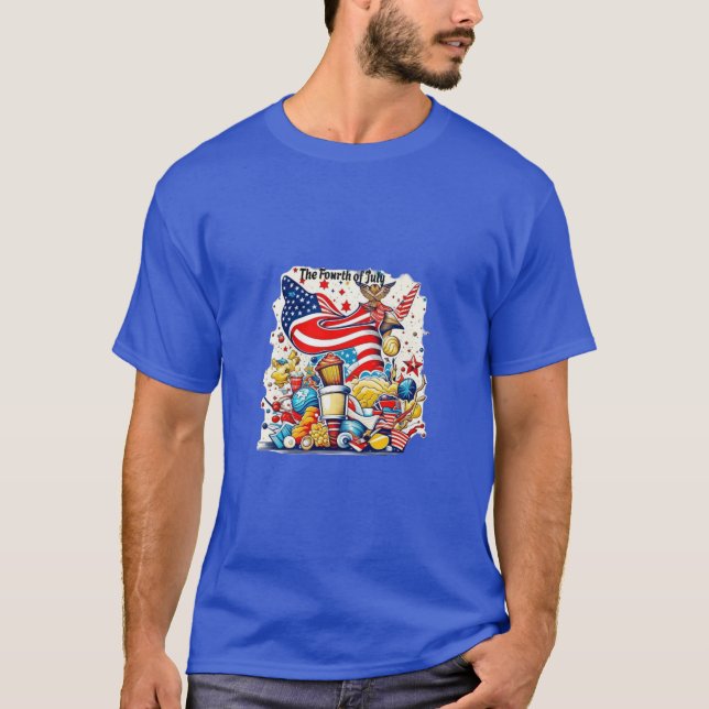 4 juli, 1776. t shirt (Framsida)