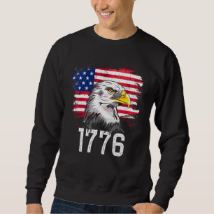 4 juli 1776 USA flagga och ÖSTERRIKE Lång Ärmad Tröja