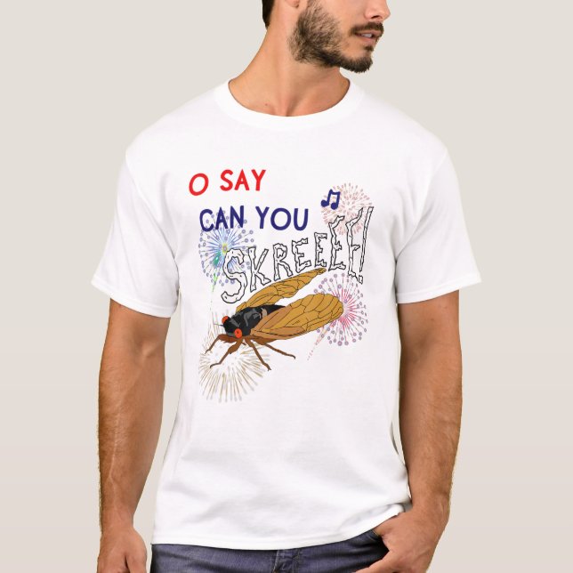 4 juli 17 år Cicadas Funny Meme Quote Firew T Shirt (Framsida)