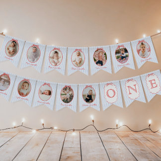 4 juli 1:a födelsedagsfotobanner vimplar