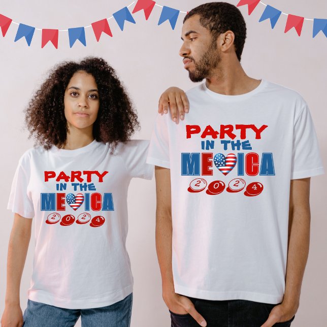 4 juli 2010: Amerikanska Independence day-basket T Shirt (Skapare uppladdad)