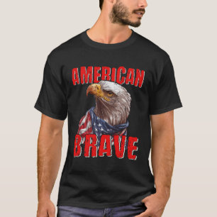 4 juli 2010: Amerikanska Örn USA flagga Land V T Shirt