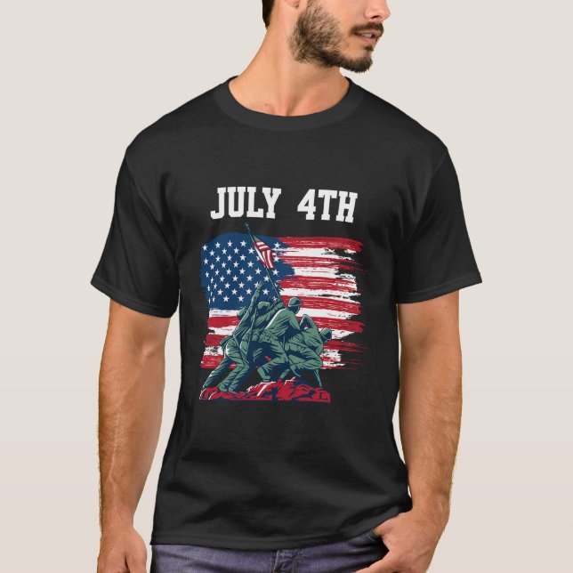 4 juli 2010, Manar USA American Flagga Boys Indepe T Shirt (Framsida)