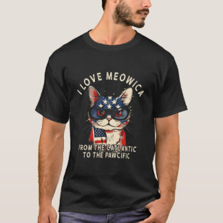 4 juli 2010: Patrioamerika Flagga I Kärlek Meowica T Shirt