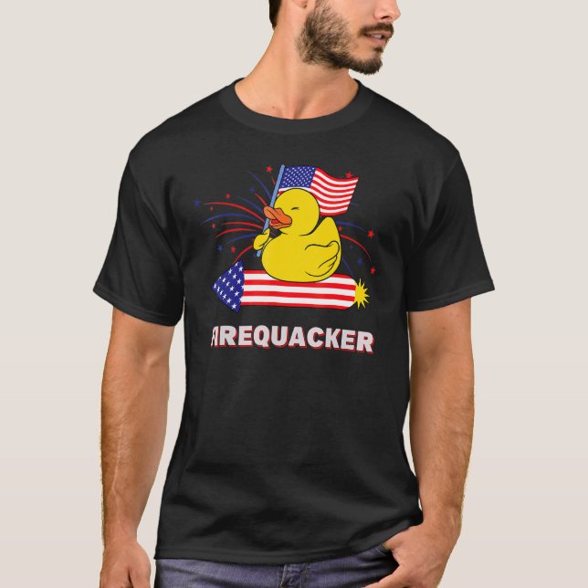 4 juli 2010: USA Patriotic Firecracker Rubber Anka T Shirt (Framsida)