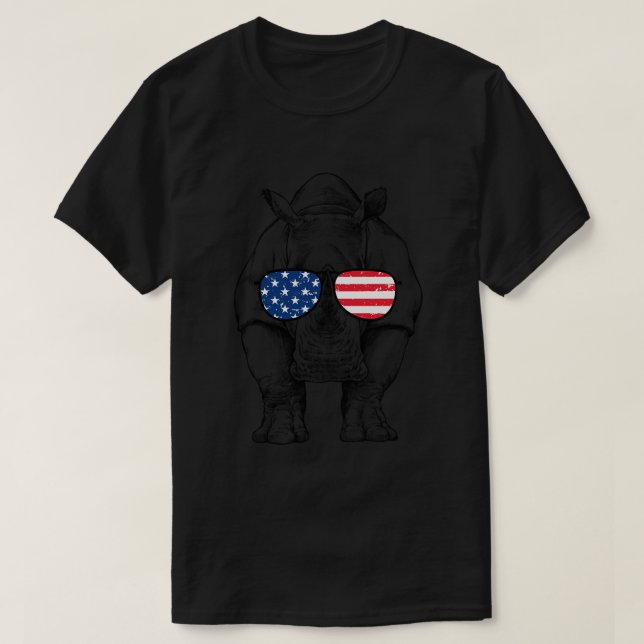4 juli 2011: Rhino Patriotic USA Sunglass America T Shirt (Design framsida)