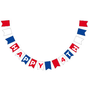 4 juli 2011: Röd vit och blå patriotisk Party Vimplar
