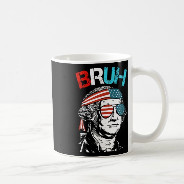 4 juli 2024 George Washington Bruh. Kaffemugg (Höger)
