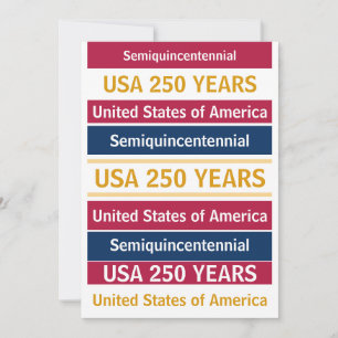 4 juli 2026 USA 250 år Semiquincentennial Inbjudningar