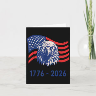 4 juli 250 år 1776-2026 USA Patriotisk Kort