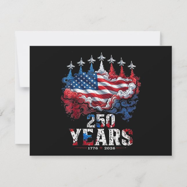 4 juli 250 år jubileum USA Flagga 1776-20 Julkort (Framsida)