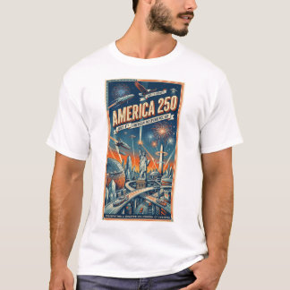 4 juli 250-års självständighetsdag retro t shirt