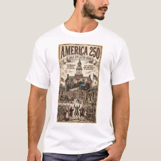 4 juli 250-års självständighetsdag retro t shirt