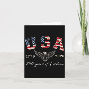 4 juli 250-årsjubileum USA 250 år flagga Kort