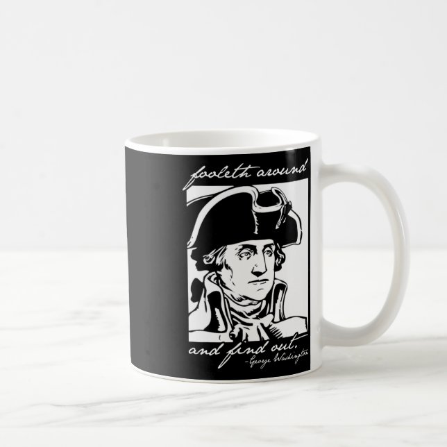 4 juli: 4:e juli: George Washington Foole Kaffemugg (Höger)