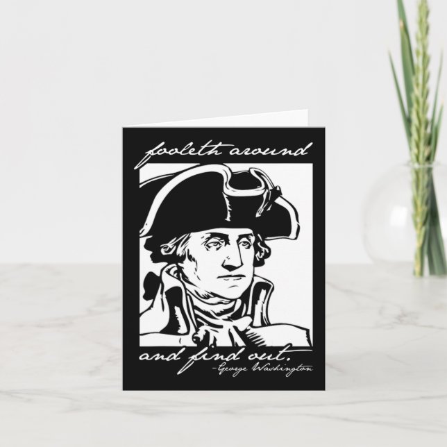 4 juli: 4:e juli: George Washington Foole Kort (Framsida)