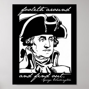 4 juli: 4:e juli: George Washington Foole Poster