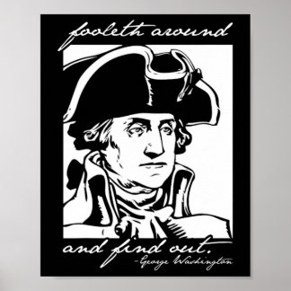 4 juli: 4:e juli: George Washington Foole Poster