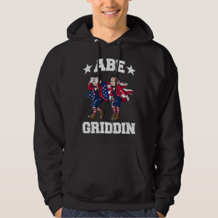4 juli Abraham Lincoln Griddy Abe Griddin Hoodie