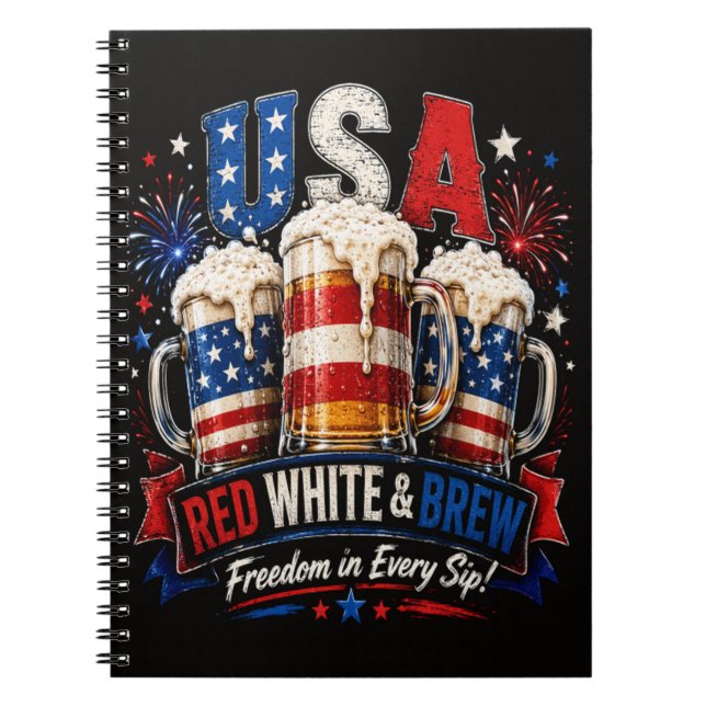 4 juli amerika 250-årsjubileum anteckningsbok (Framsidan)