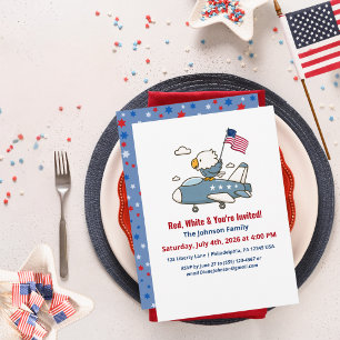4 juli Amerika 250-årsjubileum Örn Jetjaktplan Inbjudningar
