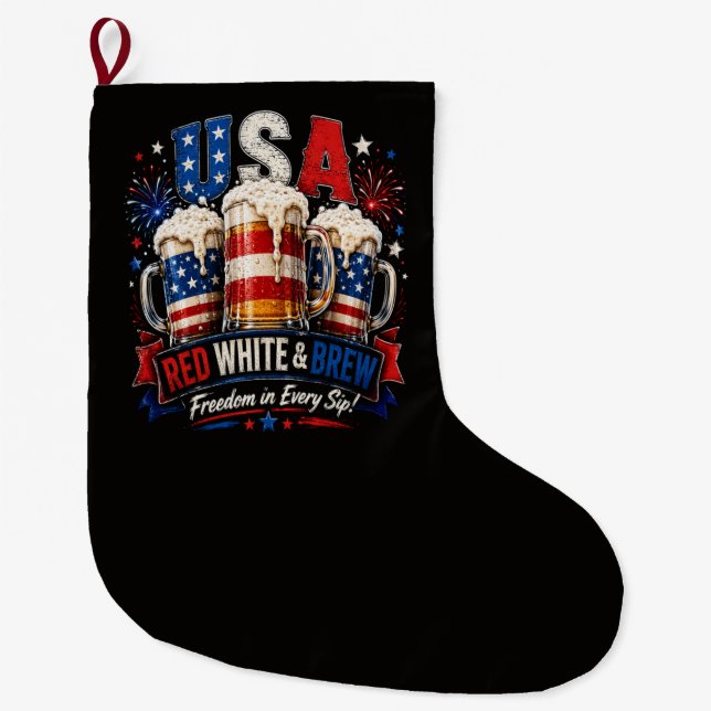 4 juli amerika 250-årsjubileum stor julstrumpa (Framsidan)